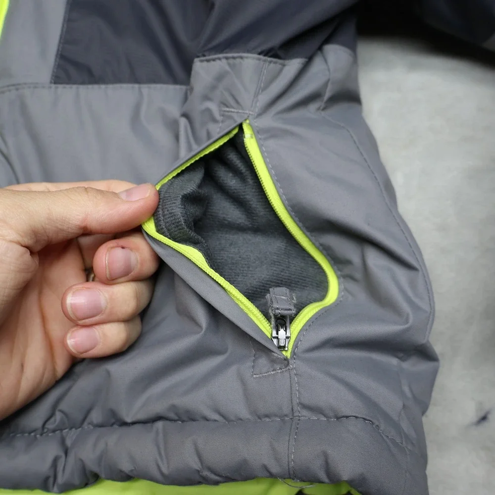 Columbia Jacket Boys XS 6/7 Grey Lightning Lift II Insulated Puffer Ski Snow